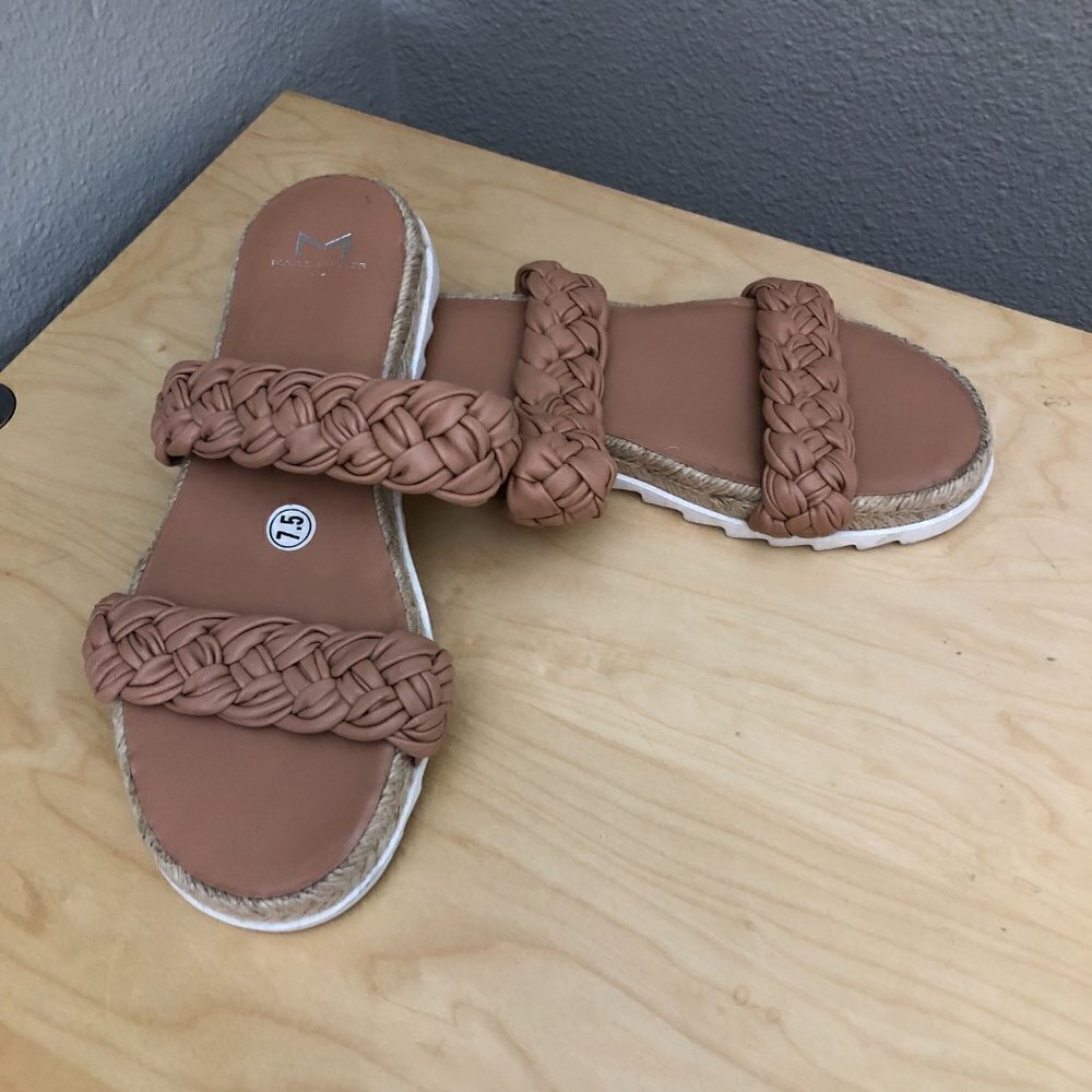 Marc Fisher Jaimee Espadrille Leather Slides - image 2